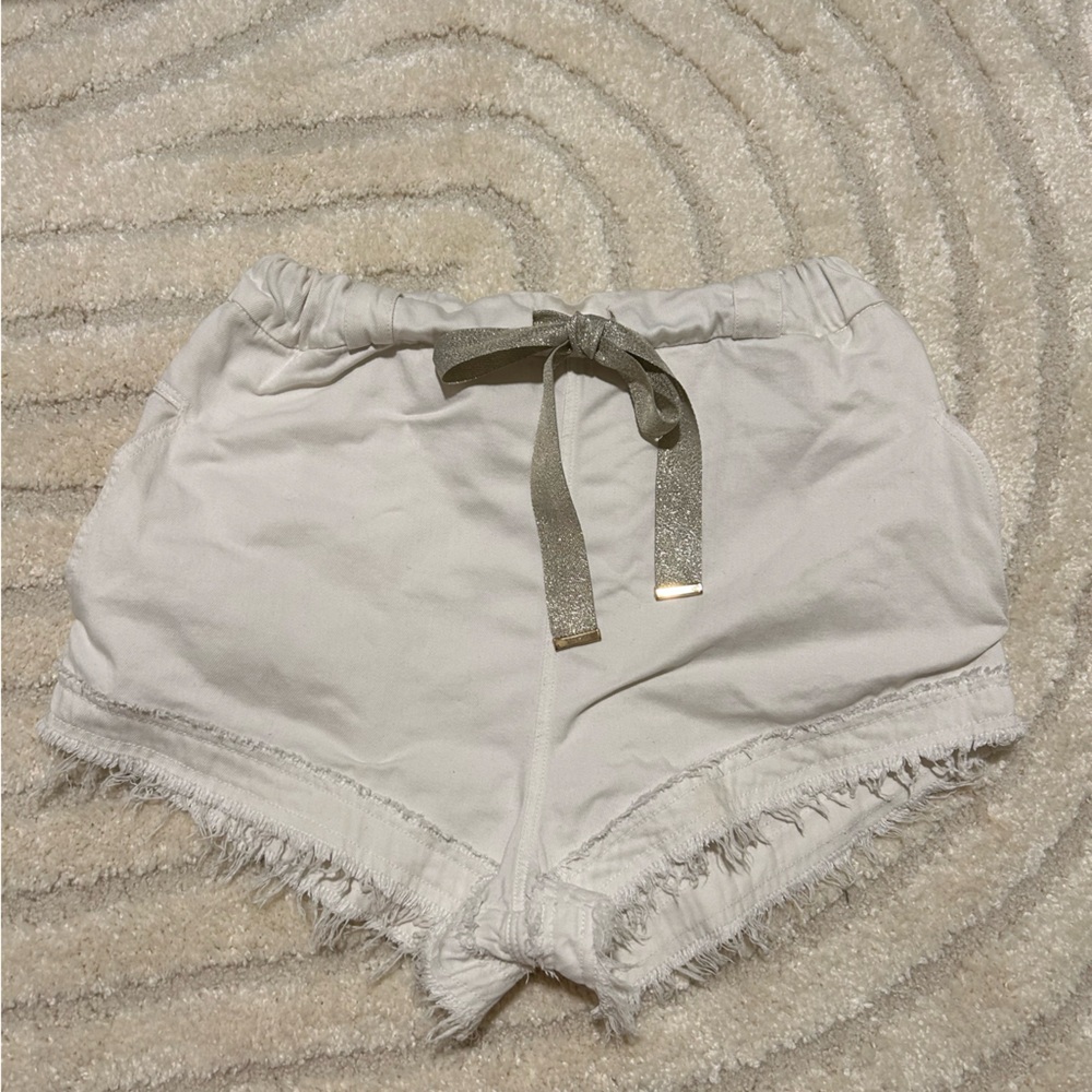 Sass & Bide High Waist White Shorts
